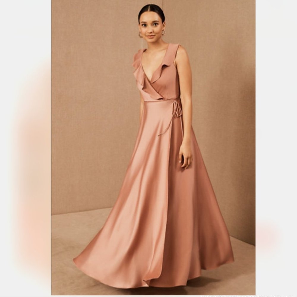 Designer Sachin & Babi - Tansy Satin Charmeuse Maxi Dress Size 8